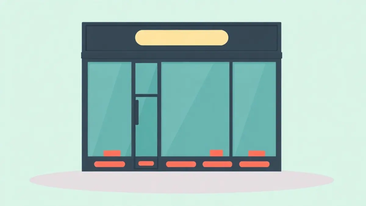 Vitrine de commerce à Brunoy